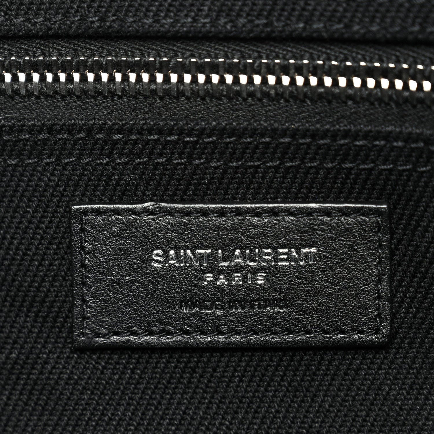 Linen Calfskin Rive Gauche Tote Black