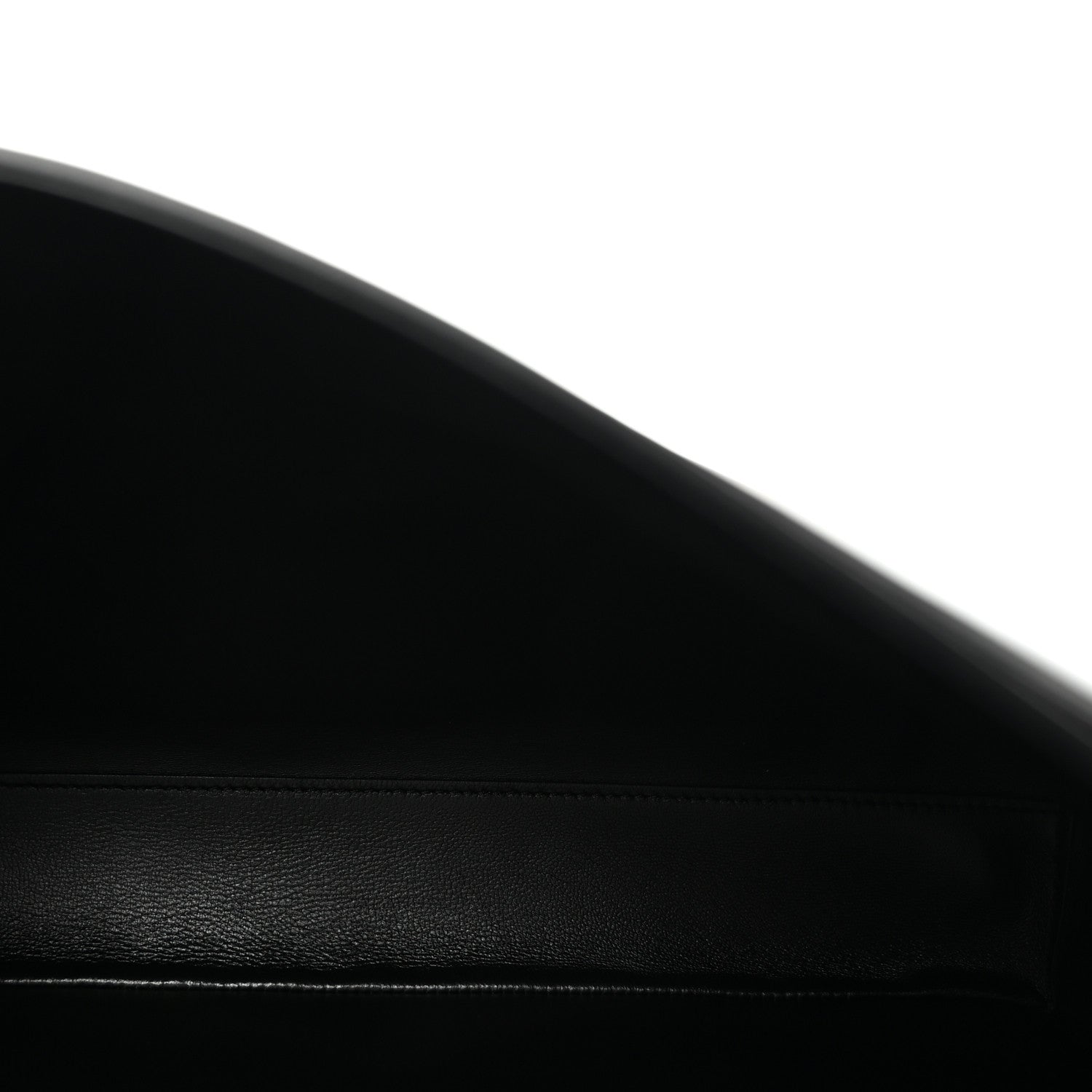 Satinated Calfskin Large 16 Top Handle Bag Black