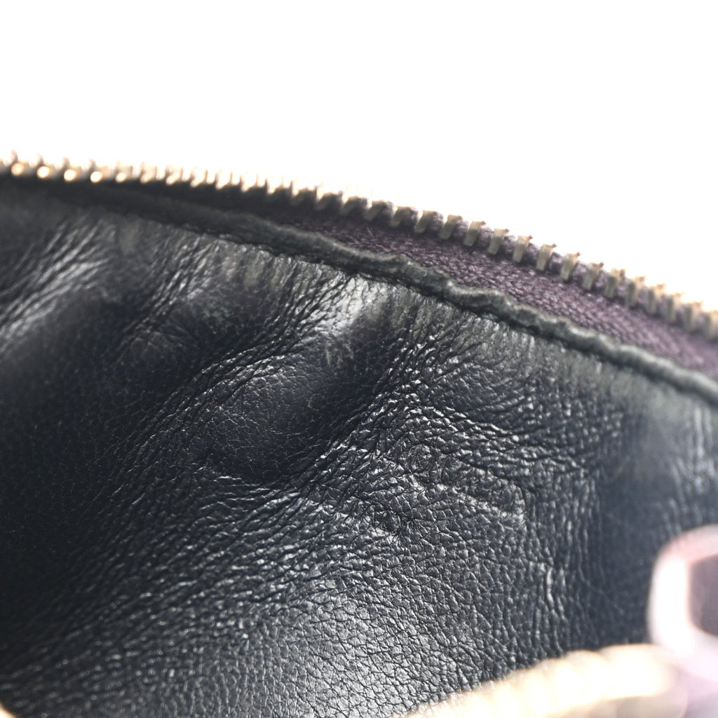 Calfskin  Holder Wallet Burgundy