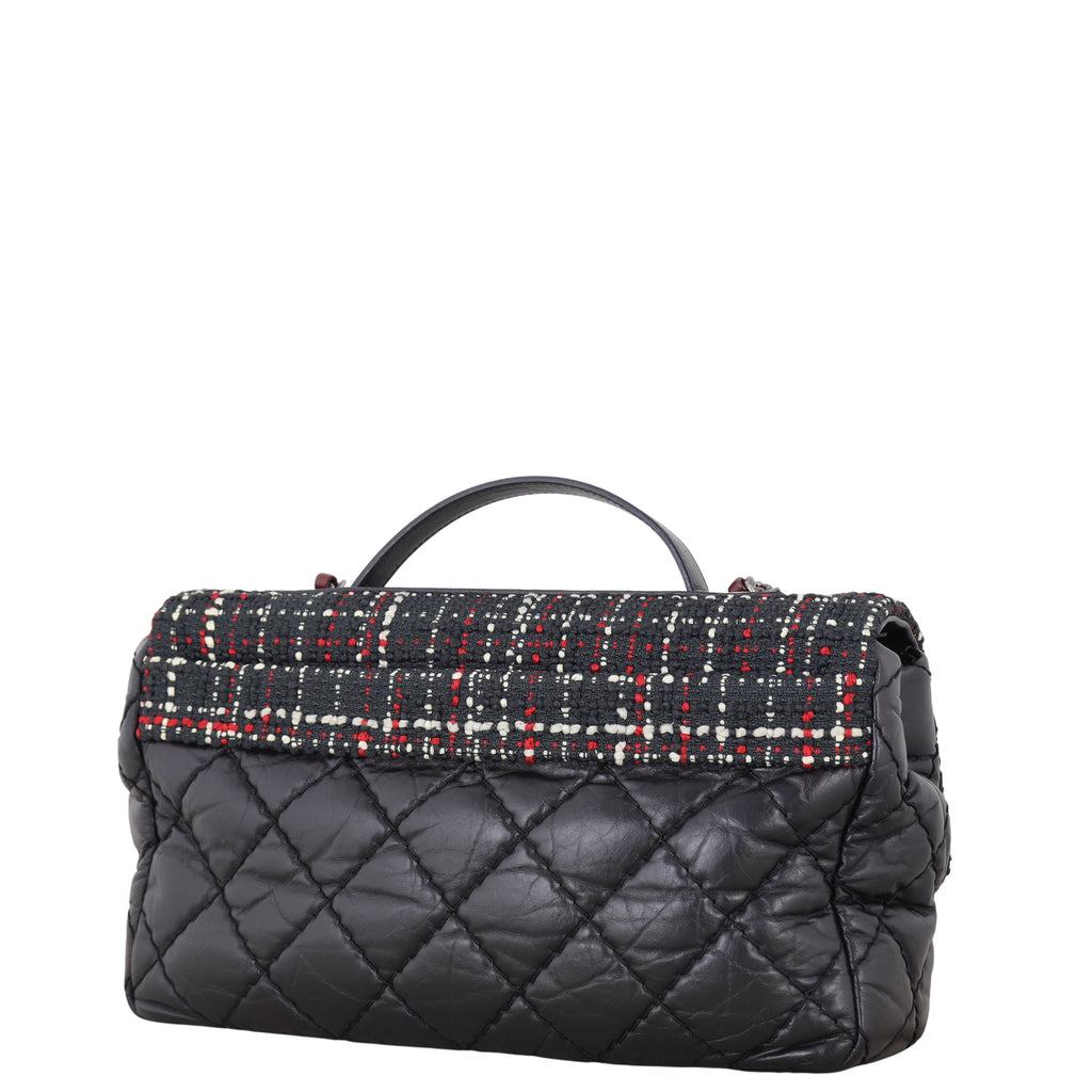 Chanel Airlines Top Handle Tweed Flap