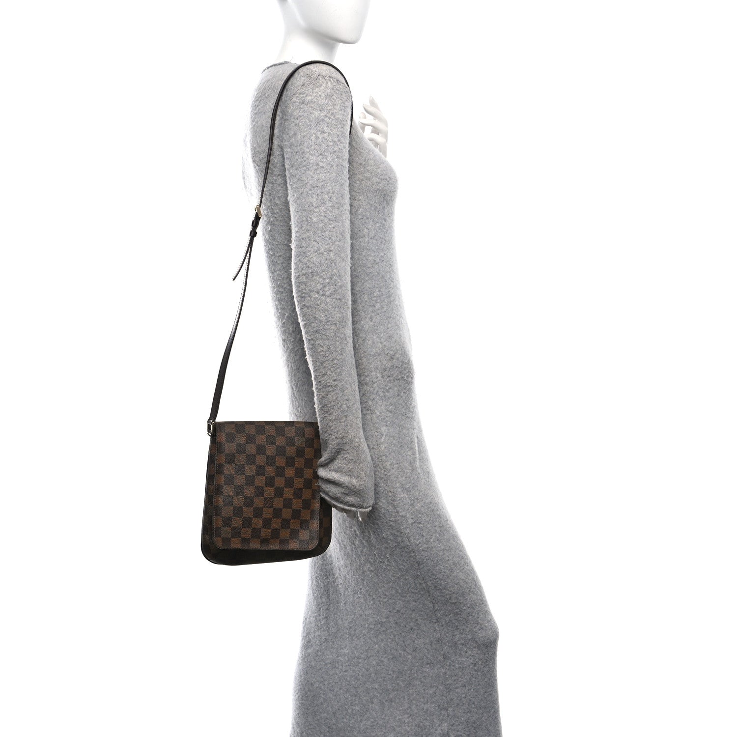 Damier Ebene Musette Salsa Long Strap