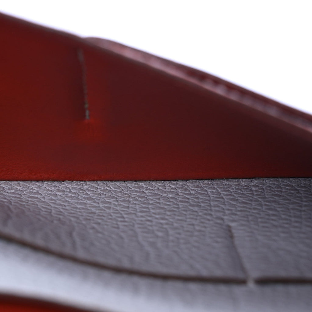 Togo Dogon Duo Wallet Rouge Garance Gris Mouette