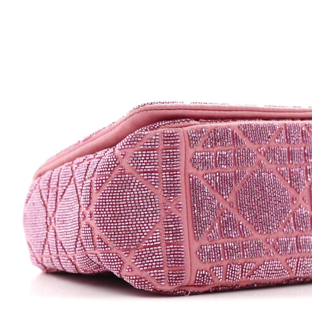 Calfskin Beaded Small Caro Bag Pink