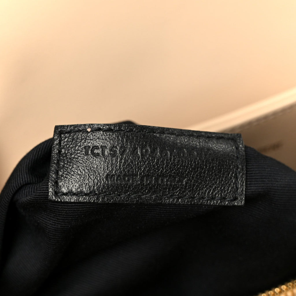 Calfskin Y Quilted Monogram Medium Loulou Chain Satchel Dark Beige