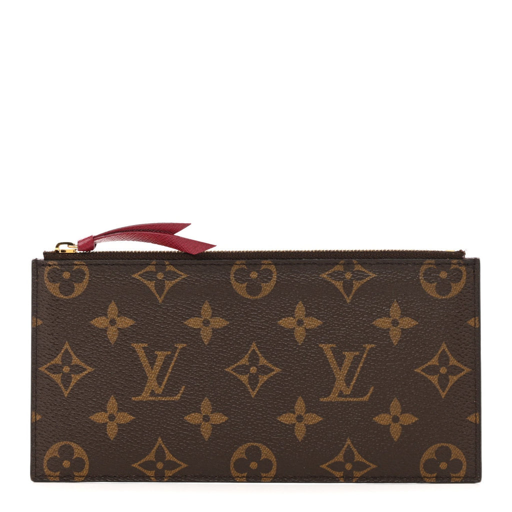 Monogram Felicie Chain Wallet Zippered Insert Fuchsia