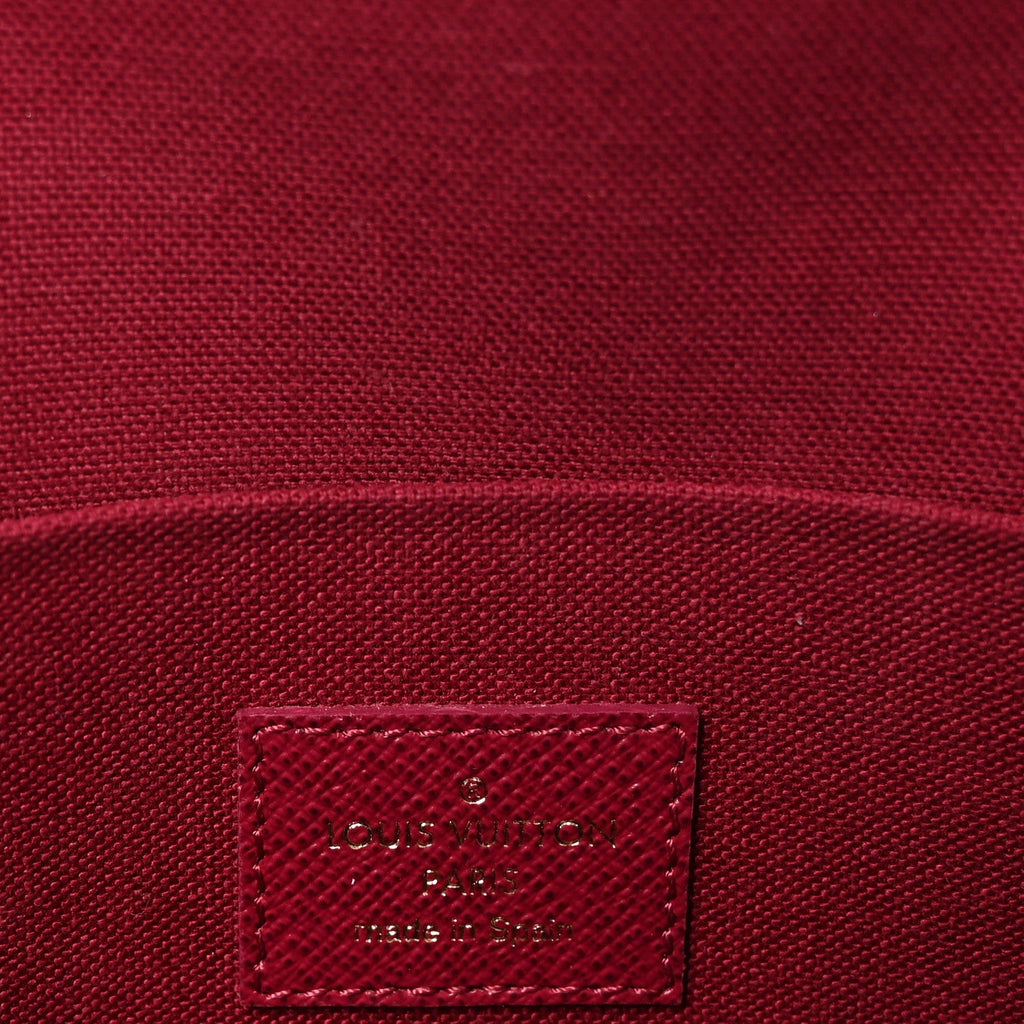 Monogram Pochette Felicie Chain Wallet Fuchsia