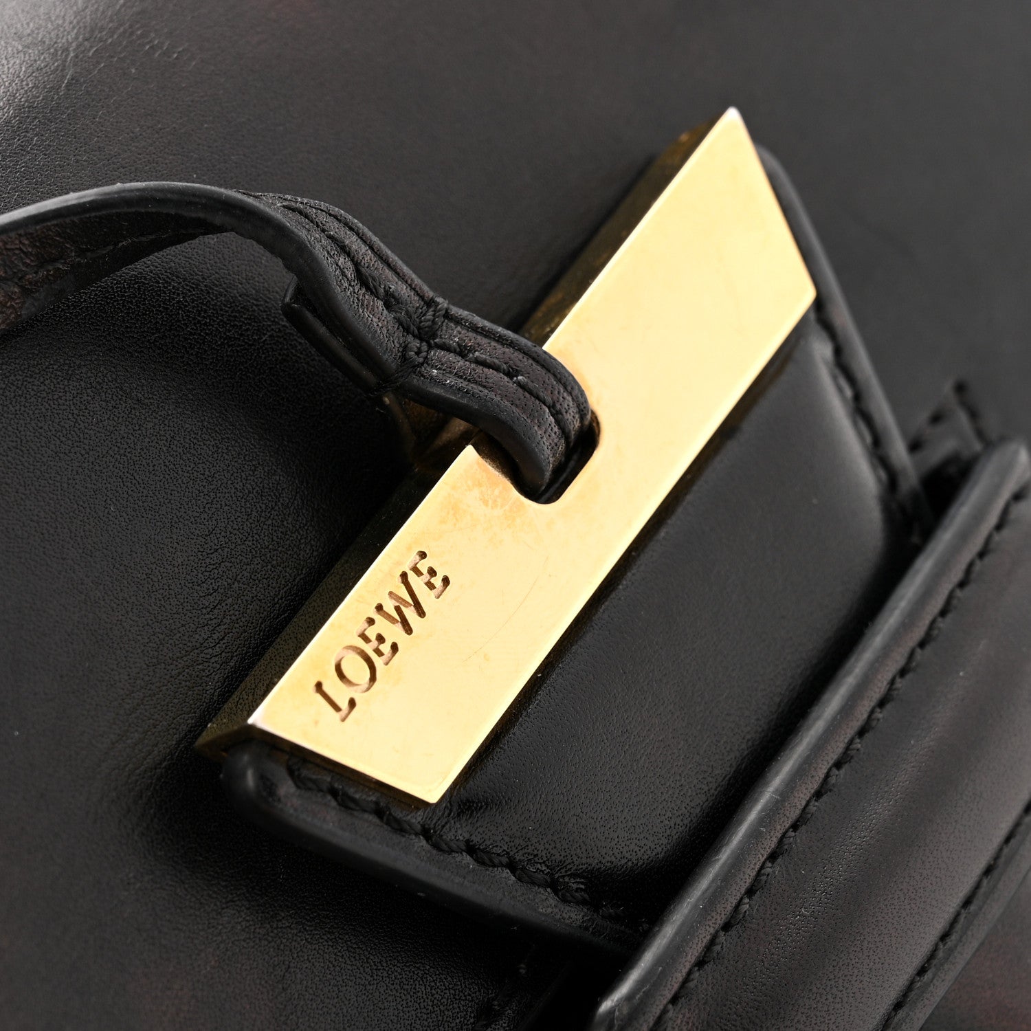Calfskin Mini Barcelona Shoulder Bag Black