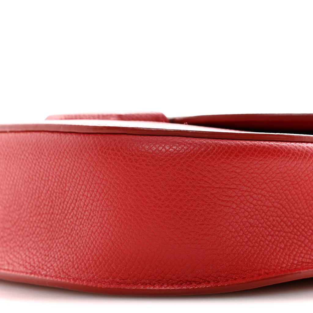 Grained Calfskin Small Trotteur Coquelicot
