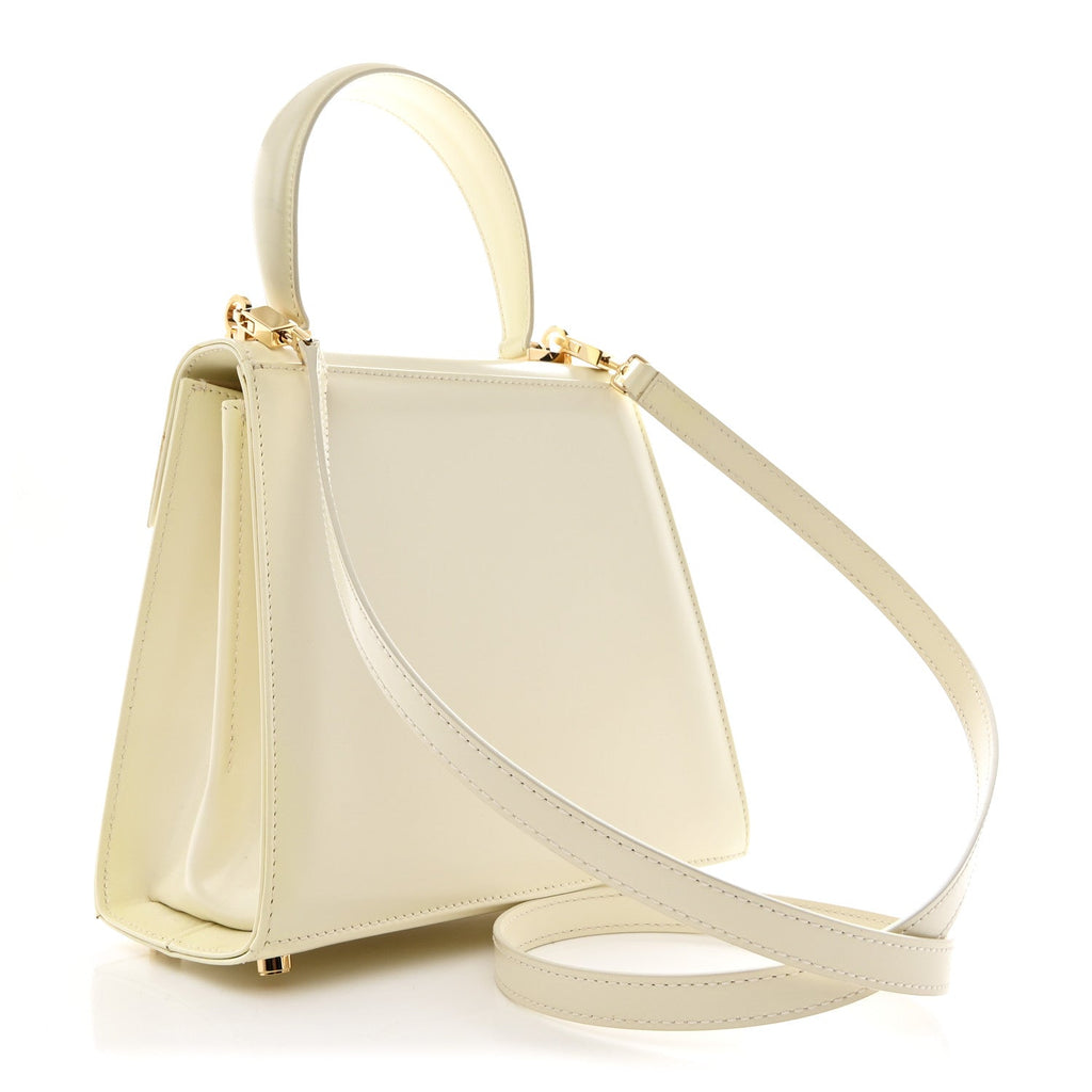 Brushed Off Calfskin Small Iconic Top Handle Bag Magnolia