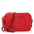 Pebbled Calfskin Small Soho Disco Bag Tabasco Red