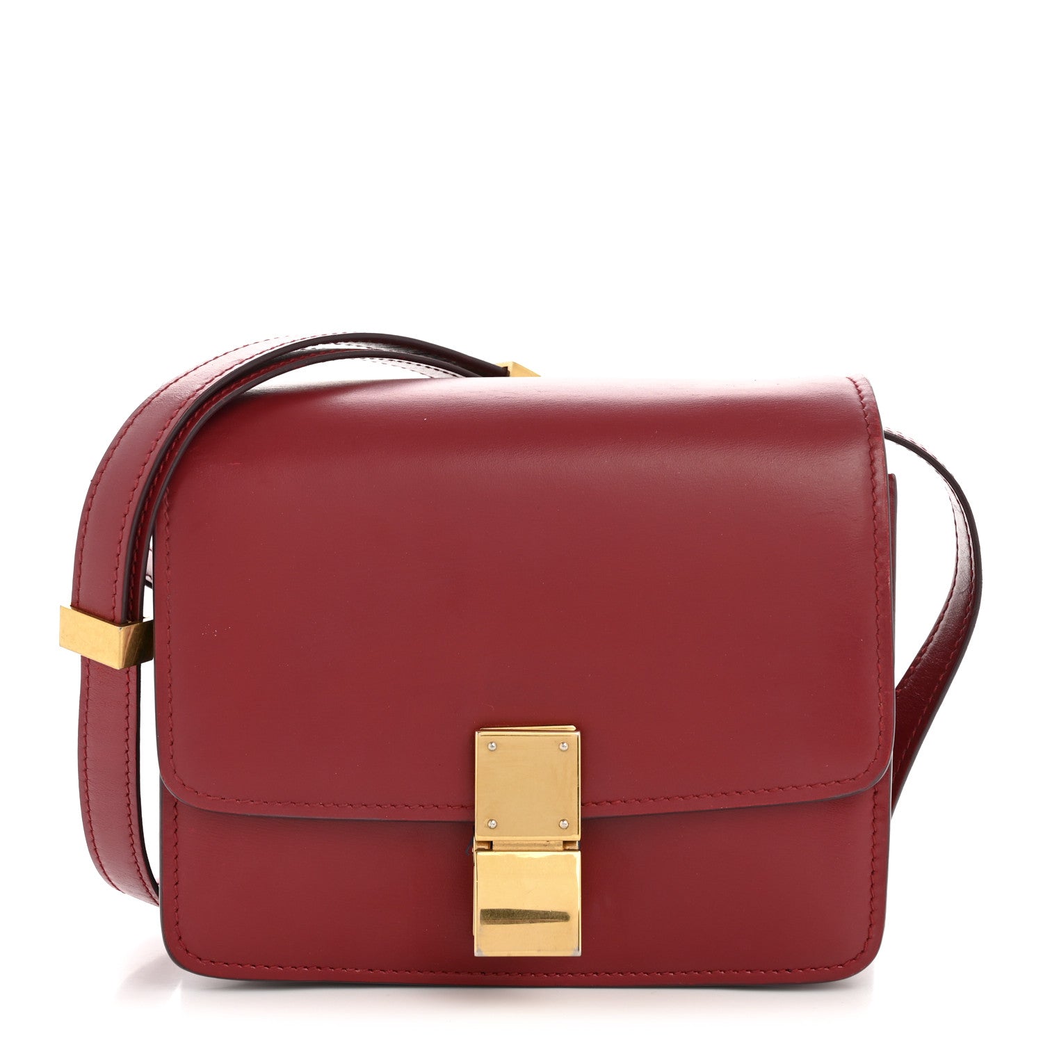 Box Calfskin Small Classic Box Flap Bag Red