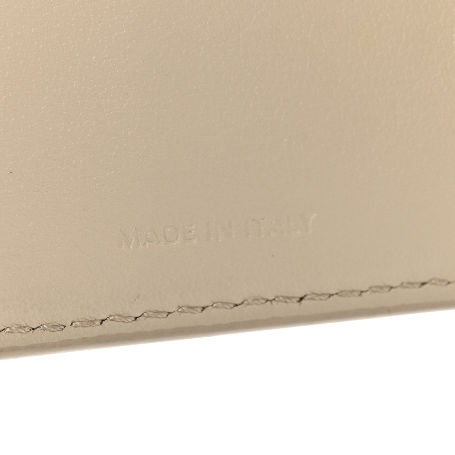 Grained Calfskin Triomphe Nino Wallet Deep Ivory
