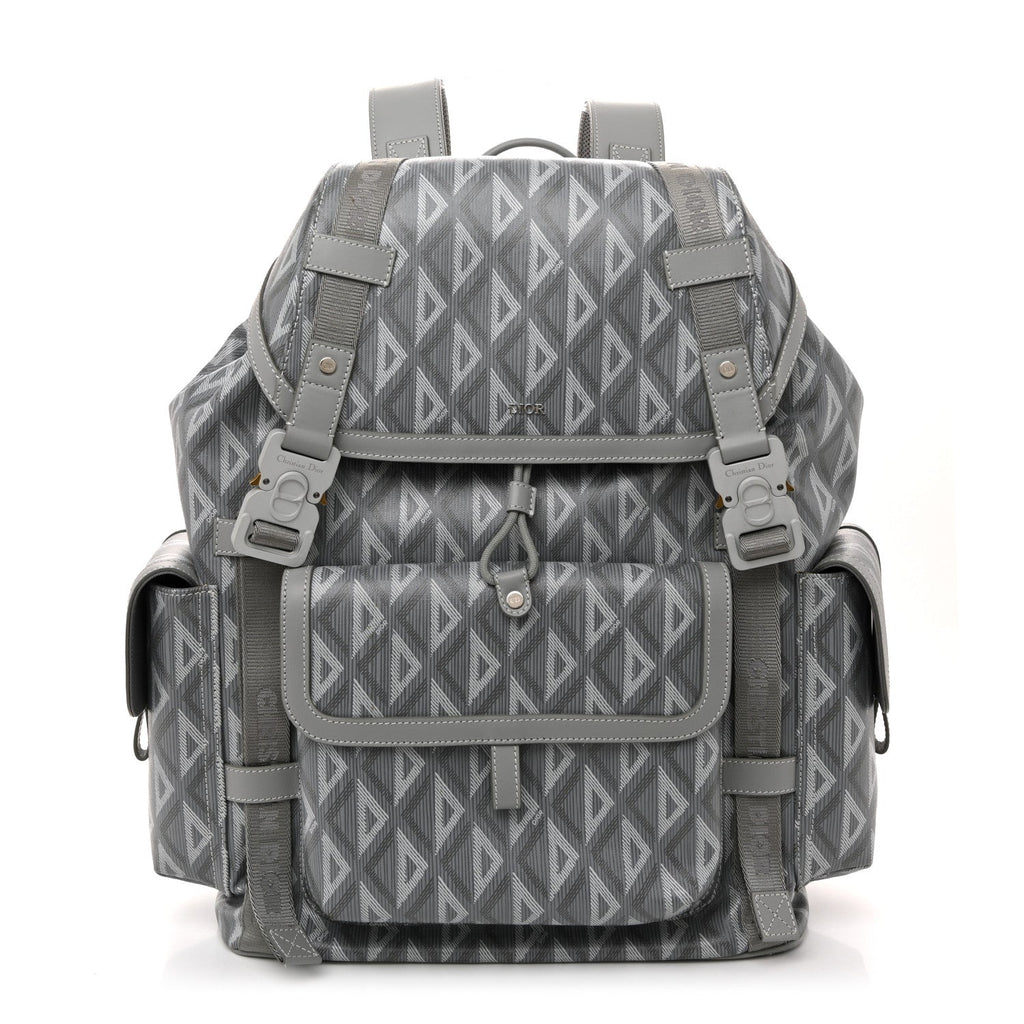 Coated Canvas CD Diamond Large Hit The Road Backpack Gray