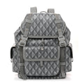 Coated Canvas CD Diamond Large Hit The Road Backpack Gray