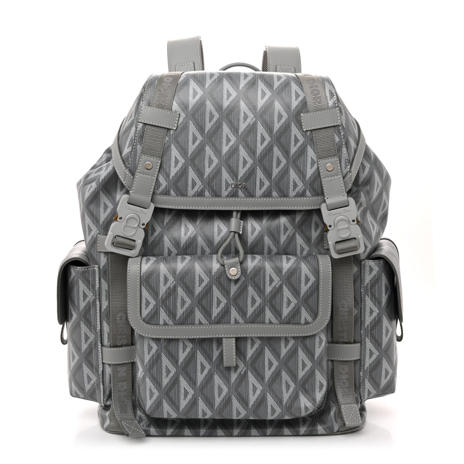 Coated Canvas CD Diamond Large Hit The Road Backpack Gray