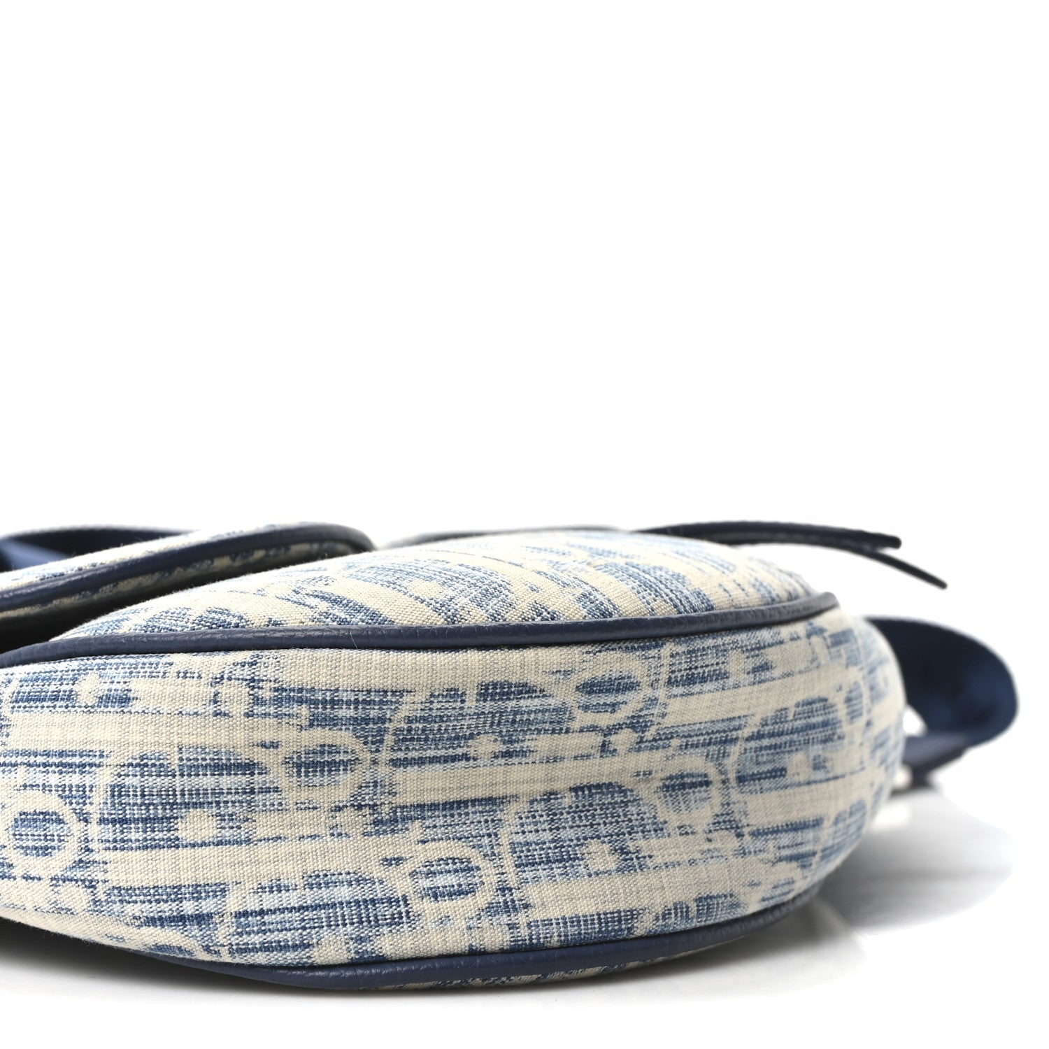 Denim Jacquard Oblique Kasuri Mens Saddle Bag Kasuri Blue White