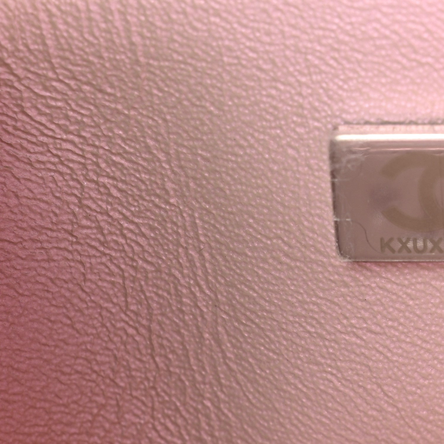 Iridescent Calfskin Quilted Mini Rectangular Flap Pink