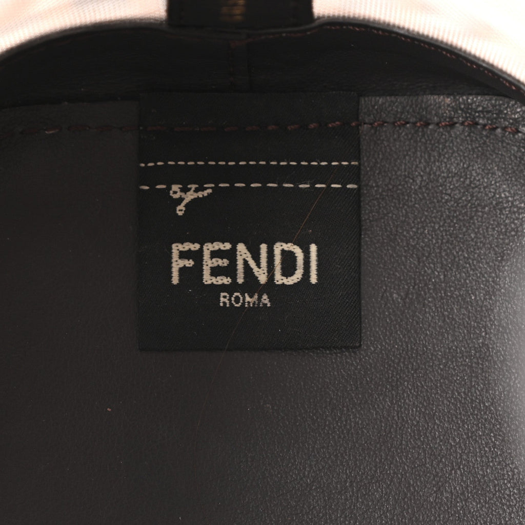 Mesh Vitello Grace F is Fendi FF 1974 Mini Mon Tresor Bucket Bag Marrone Black Ebano