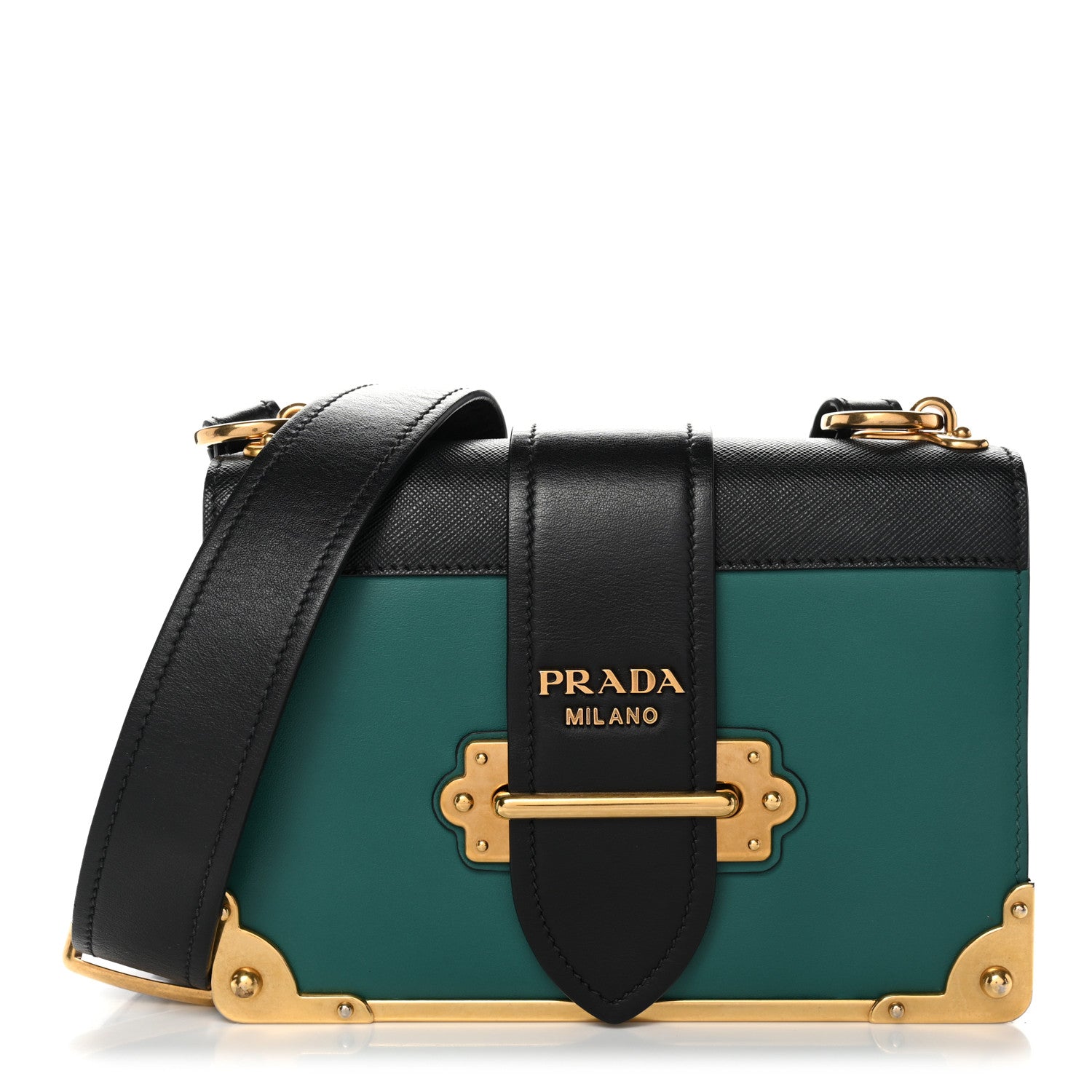 City Calf Saffiano Cahier Bag Biliardo Black