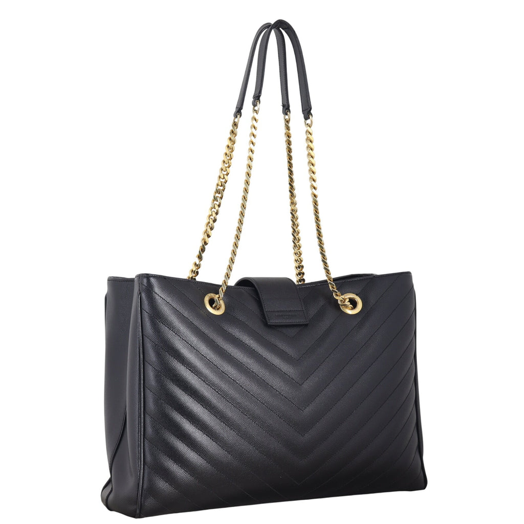 Saint Laurent Chevron Shopping Tote