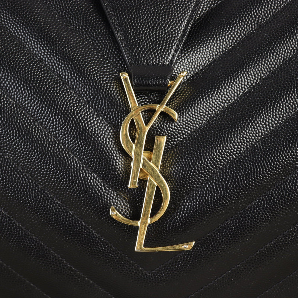 Saint Laurent Chevron Shopping Tote