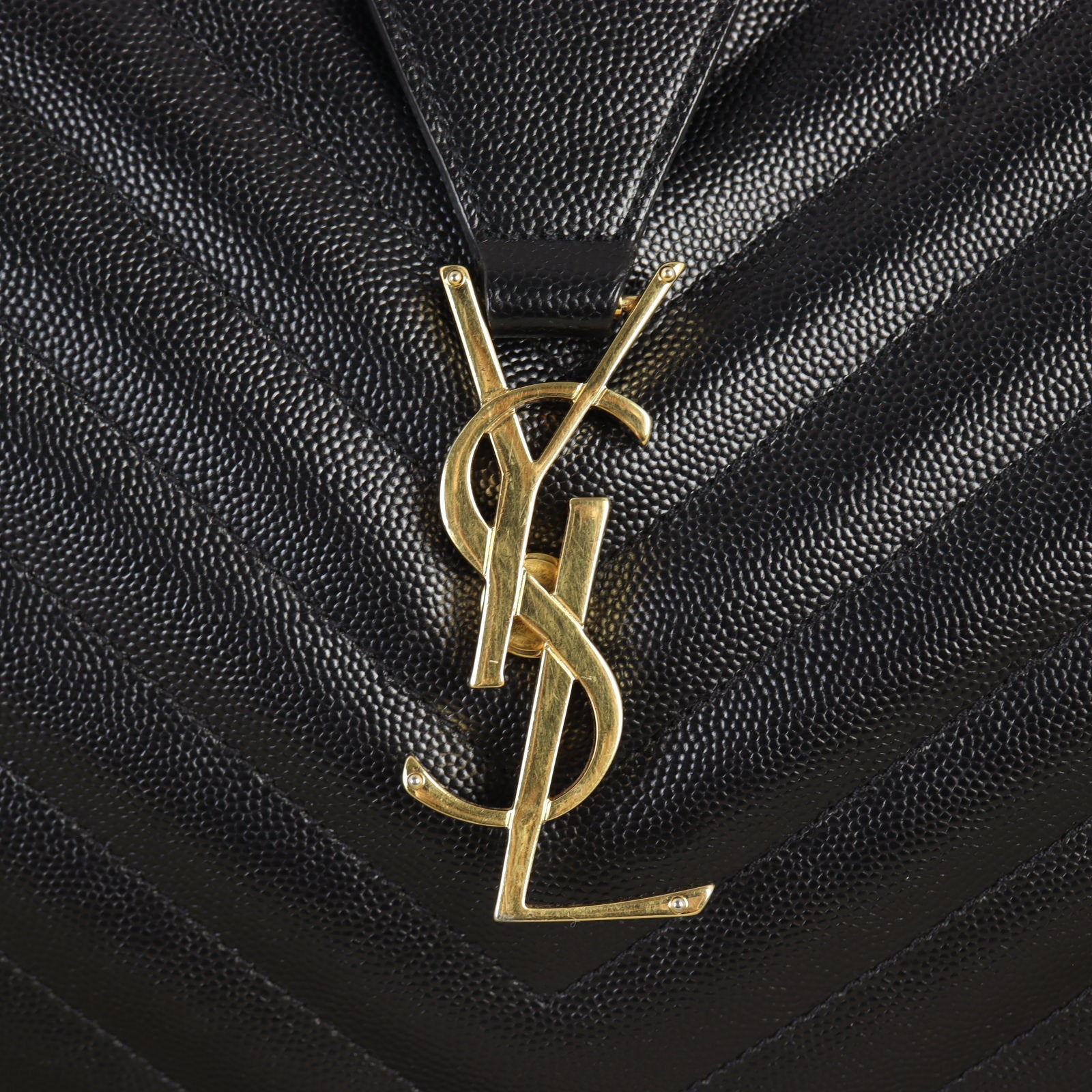 Saint Laurent Chevron Shopping Tote