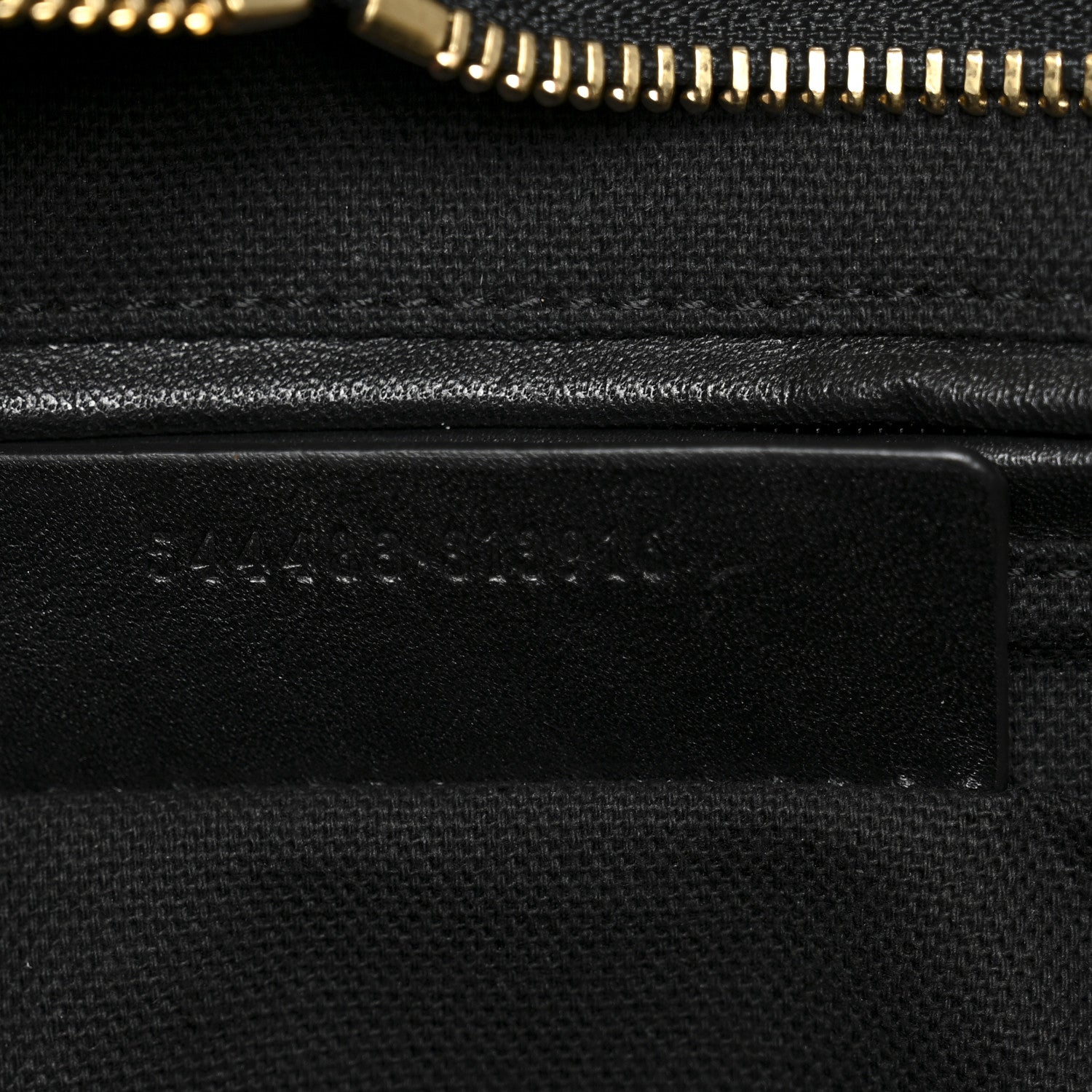 Calfskin Large Studded Padlock Zip Around Tote Black