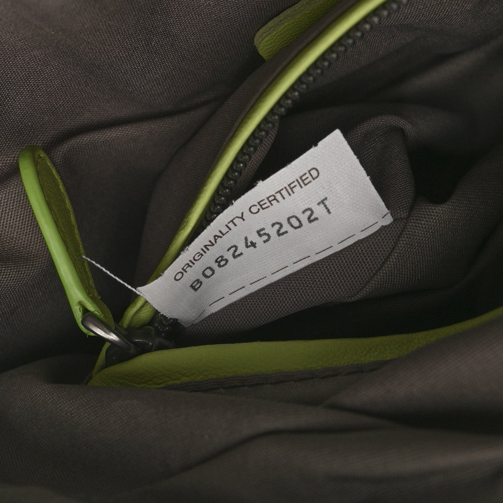 Nappa Intrecciato Small Camera Bag Acid Kiwi