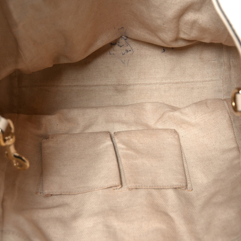 Pebbled Calfskin Medium Soho Shoulder Bag Off White