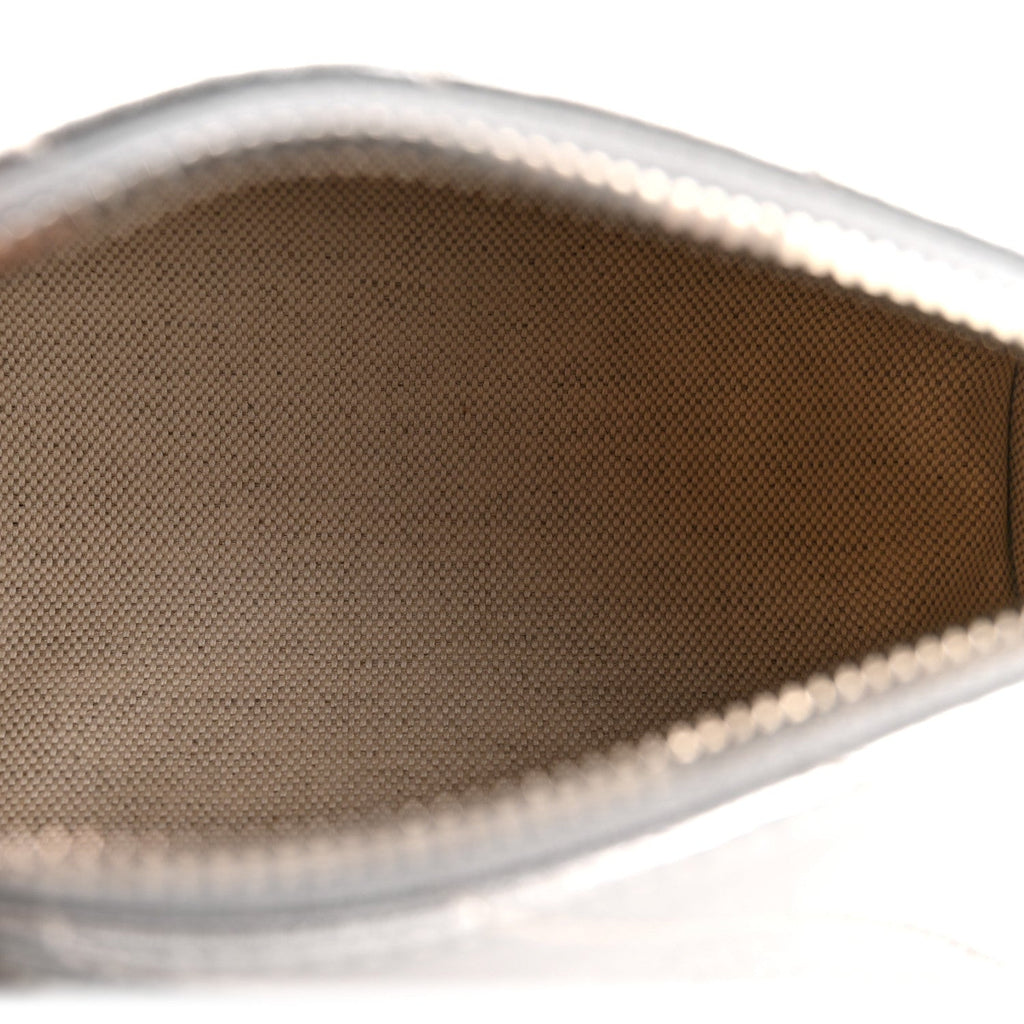 Sakai Be Green Calfskin Diagonal Stitched Mini Blondie Barrel Shoulder Bag Silver