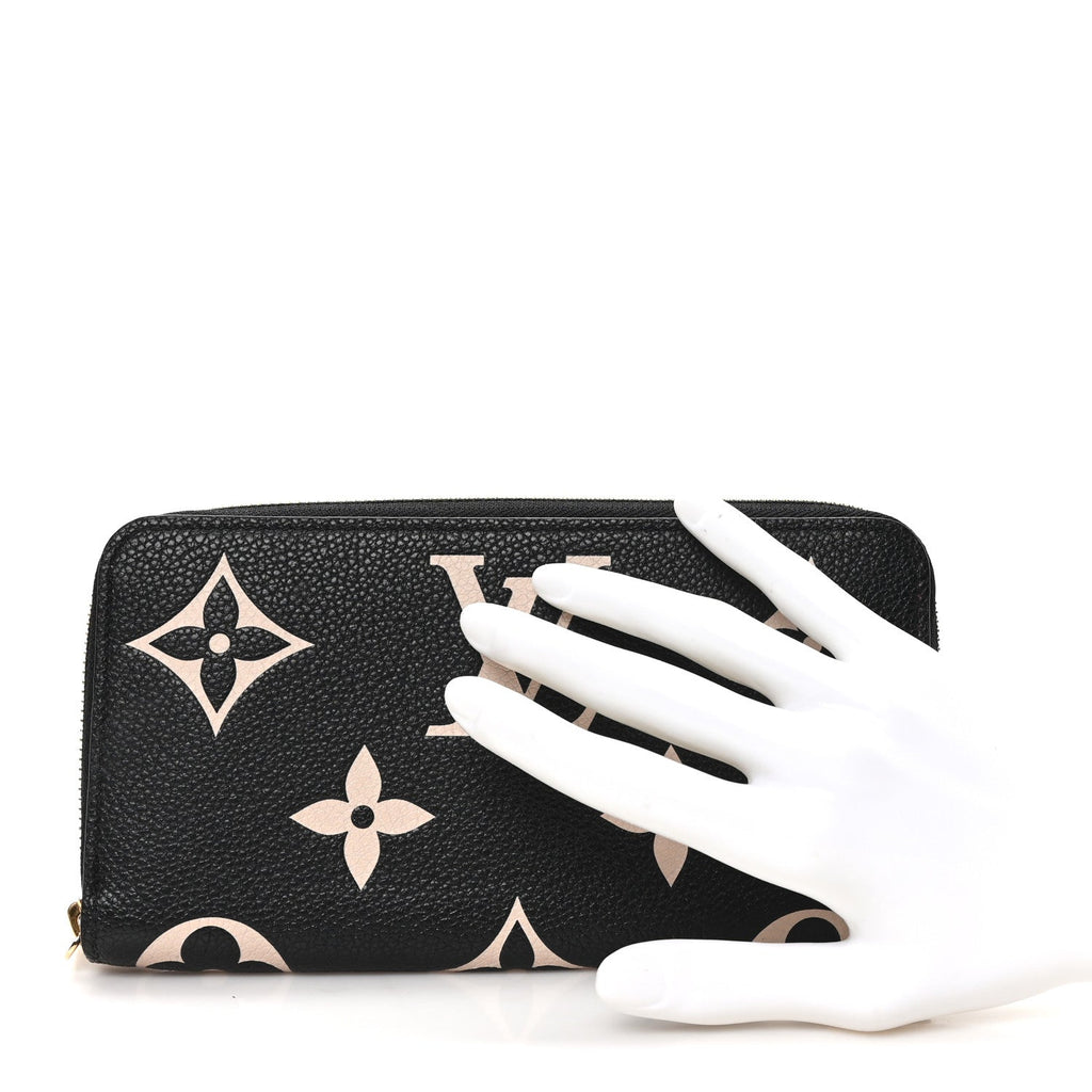 Empreinte Monogram Giant Zippy Wallet Black Beige