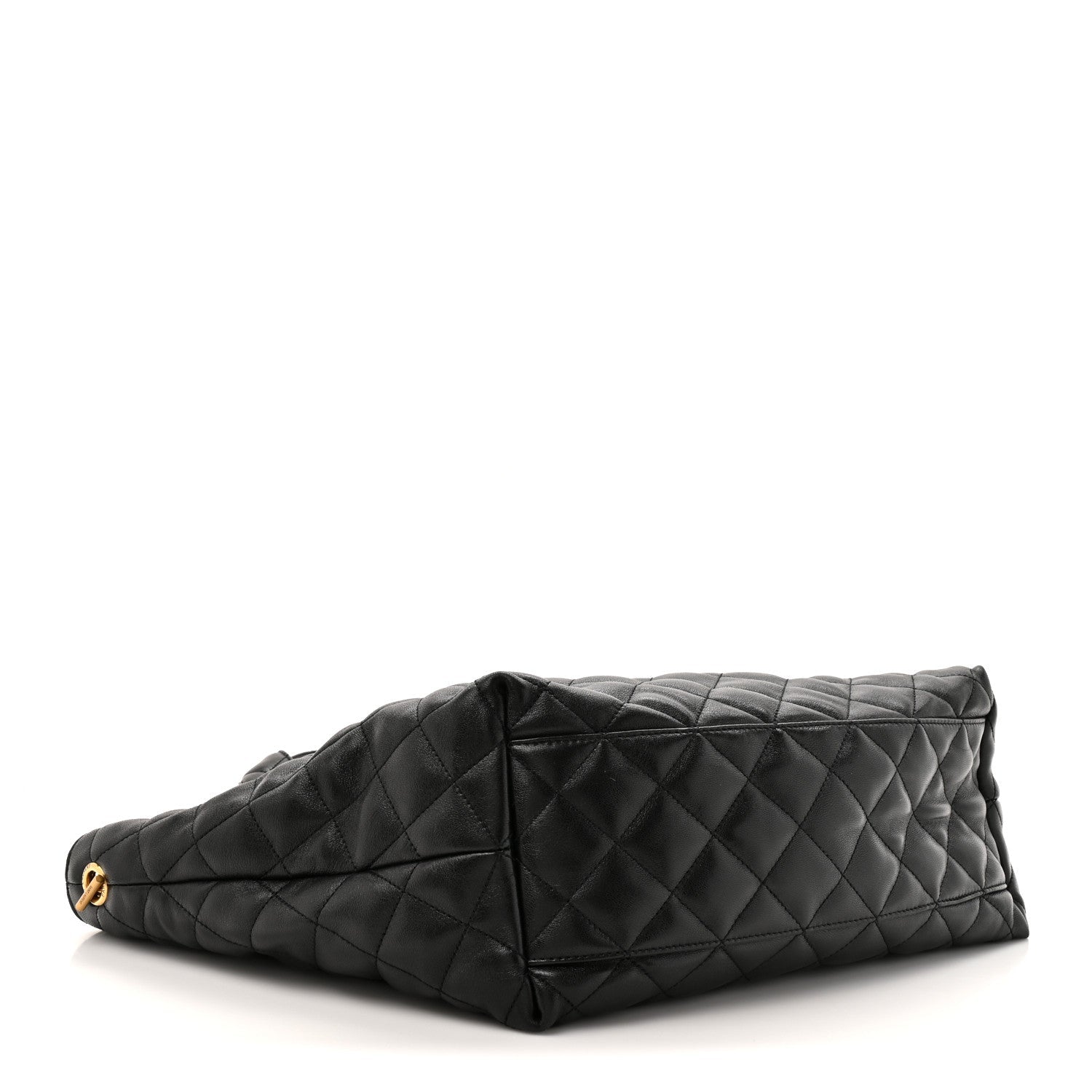 Lambskin Quilted Medium Icare Shopping Tote Black