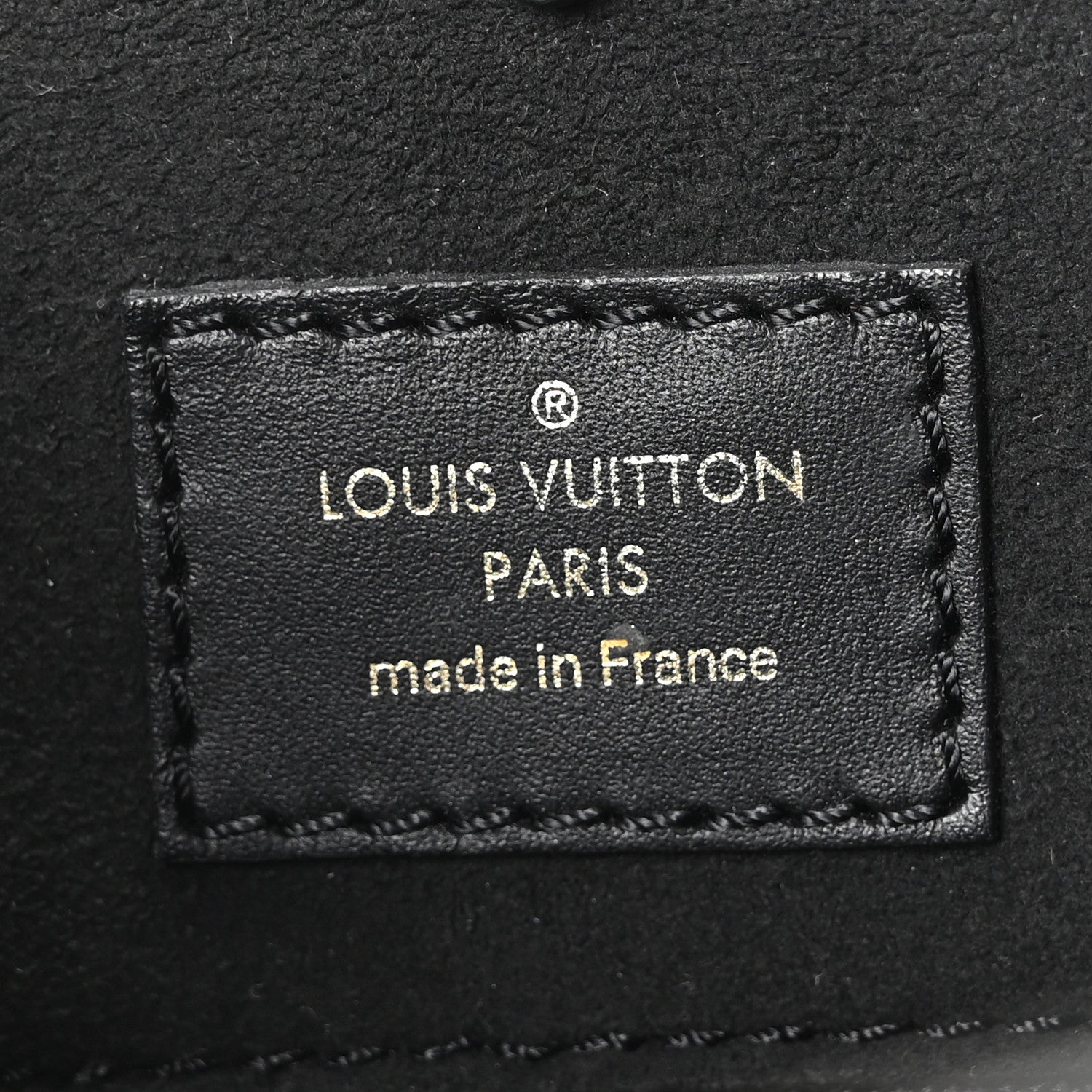 Calfskin Monogram Fold Tote Black Khaki Cream