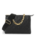 Lambskin Embossed Monogram Coussin PM Black