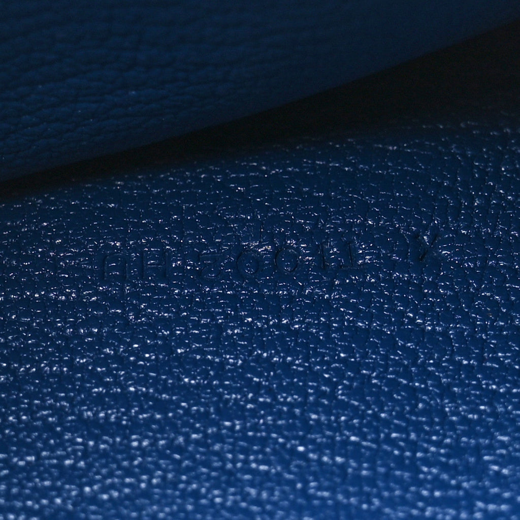 Chevre Mysore Bearn Gusset Wallet Bleu Agate