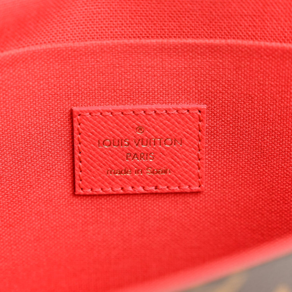 Monogram 2022 Christmas Animation China Chengdu Pochette Felicie Chain Wallet Red
