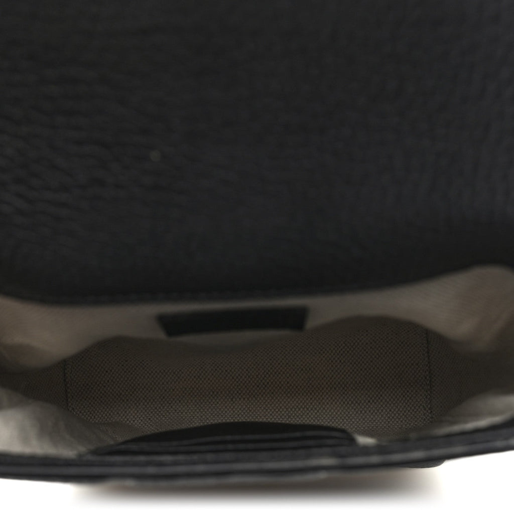 Piuma Calfskin Jumbo GG Embossed Small Messenger Bag Black