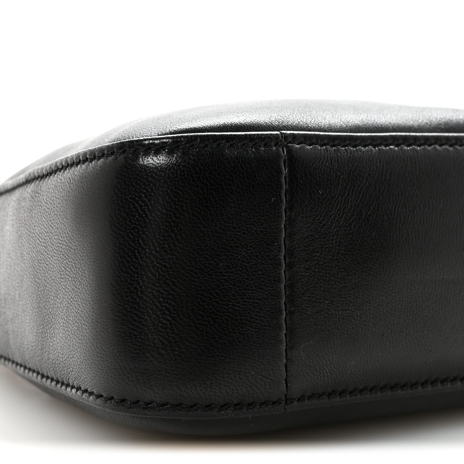Plunged Lambskin Calypso Mini Hobo Black