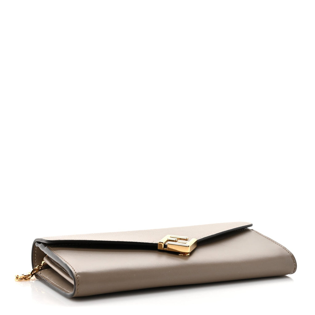 Vitello King Cruise FF Diamonds Continental Envelope Wallet On Chain Truffle Dove