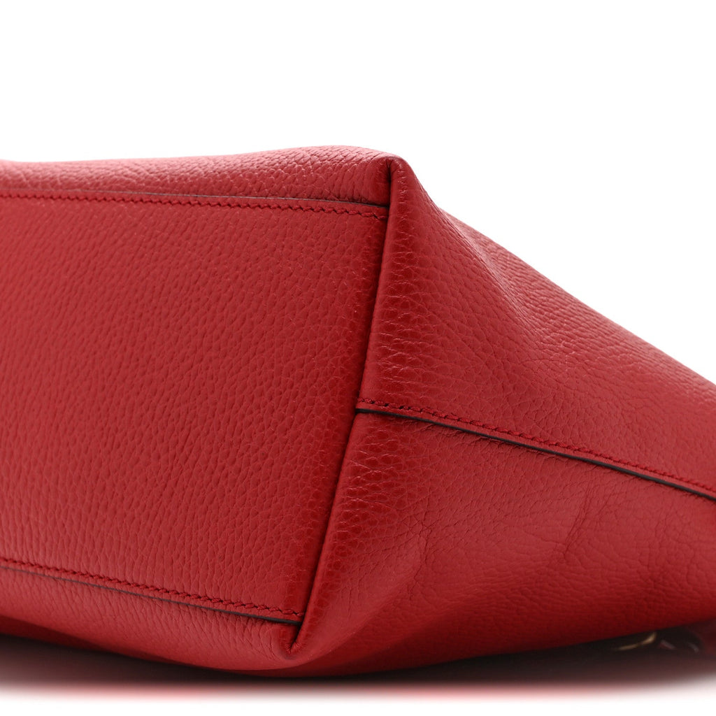 Dollar Calfskin GG Charm Satchel Red