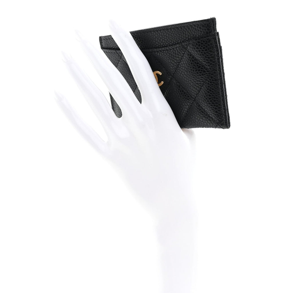 Caviar Quilted  Holder Black