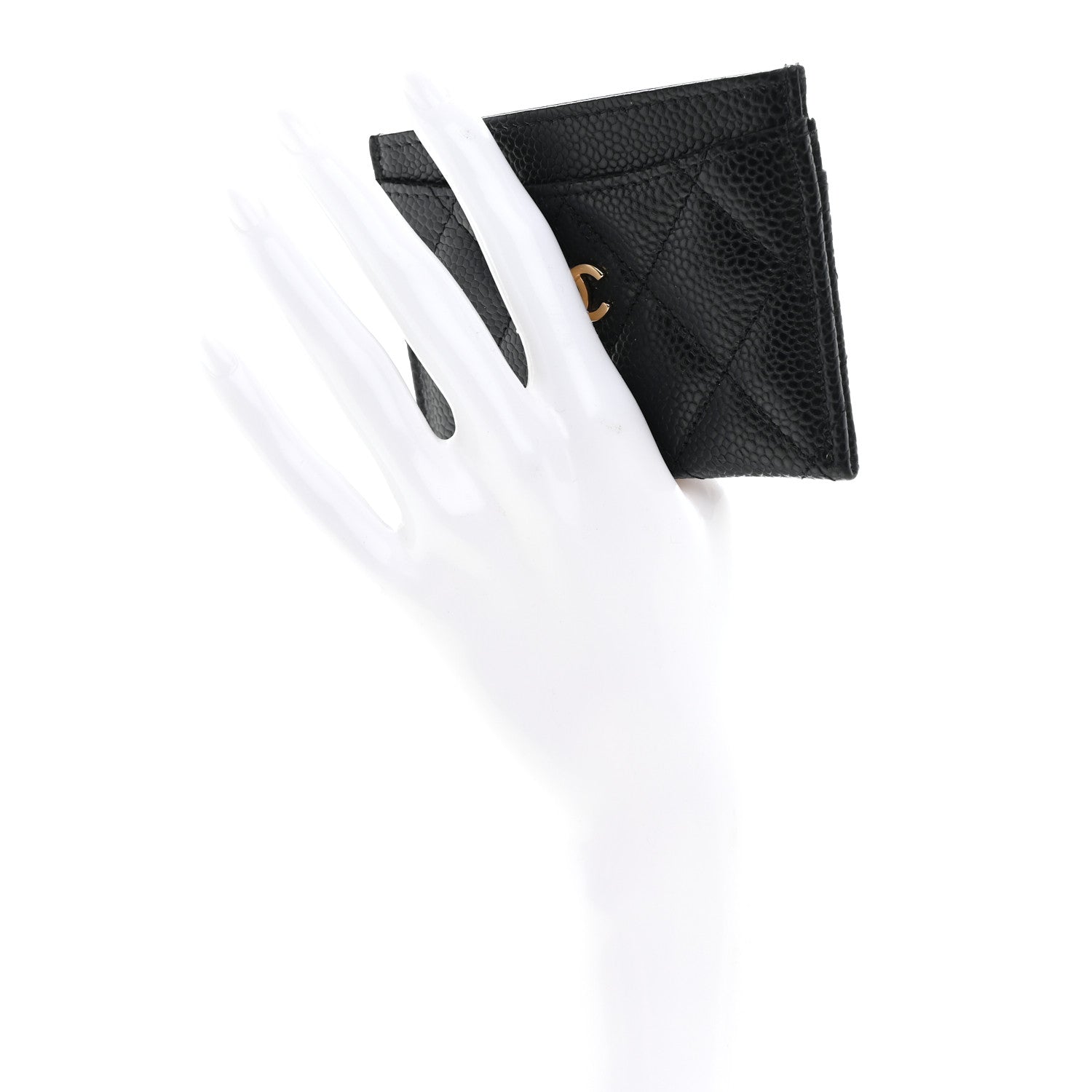 Caviar Quilted  Holder Black