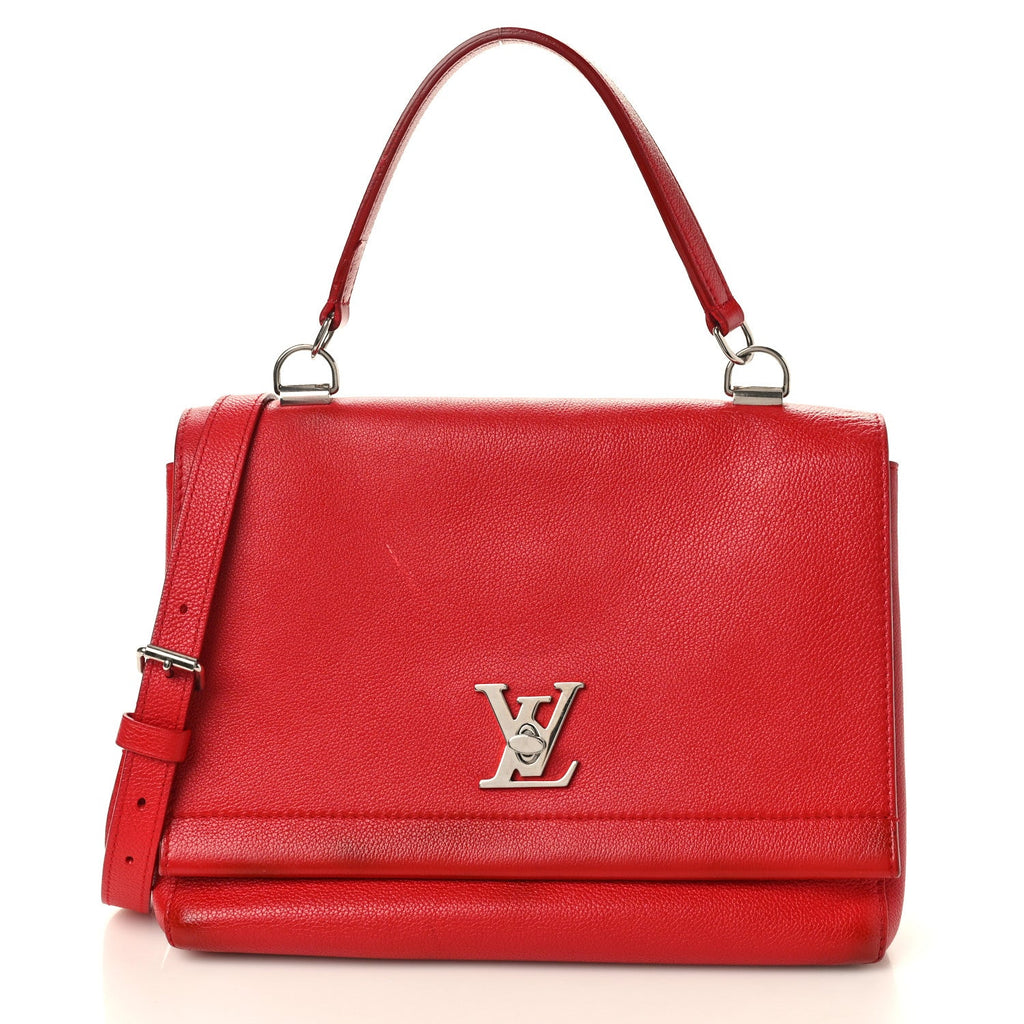 Soft Calfskin Lockme II Top Handle Rubis