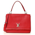 Soft Calfskin Lockme II Top Handle Rubis