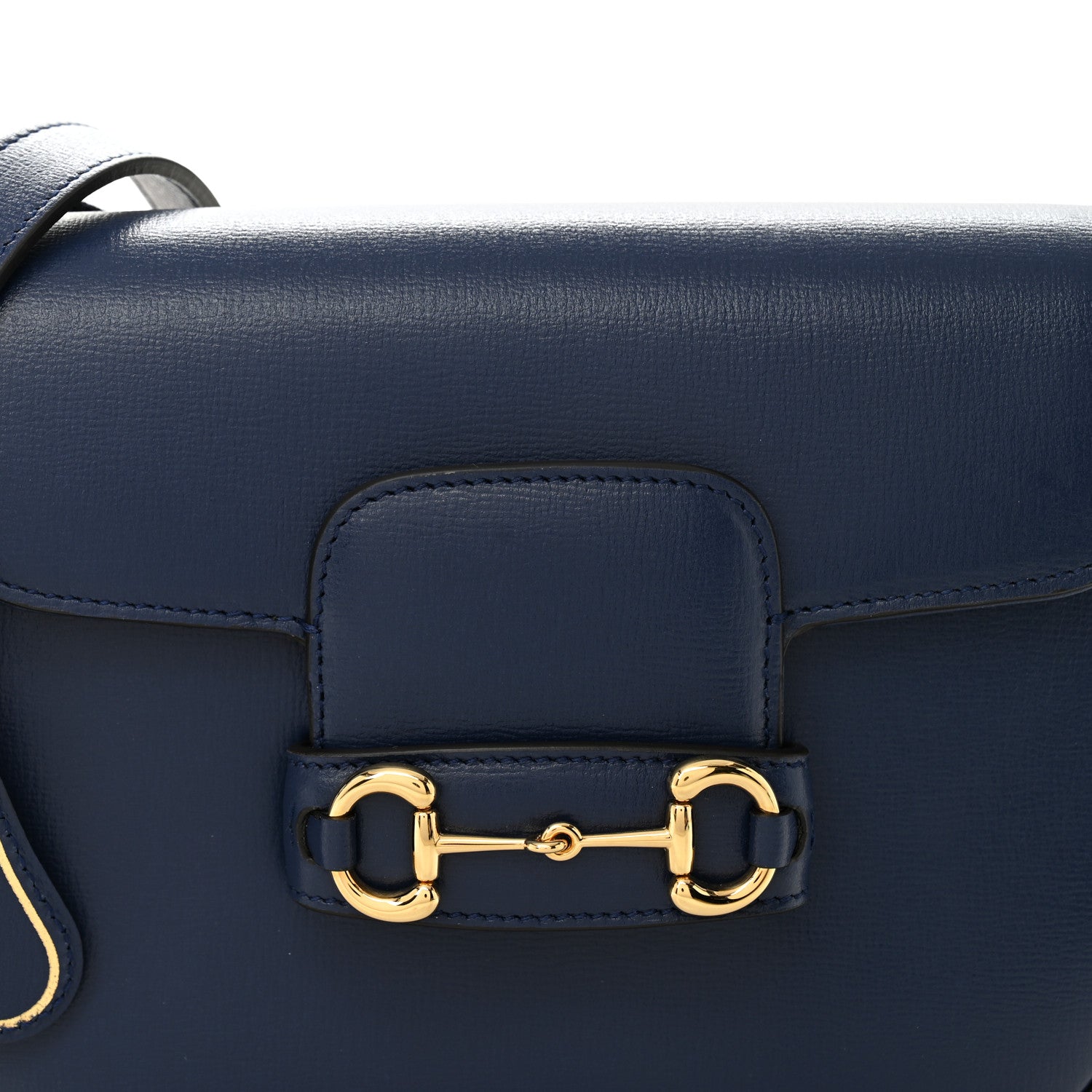 Azalea Calfskin Web Mini Horsebit 1955 Shoulder Bag Navy