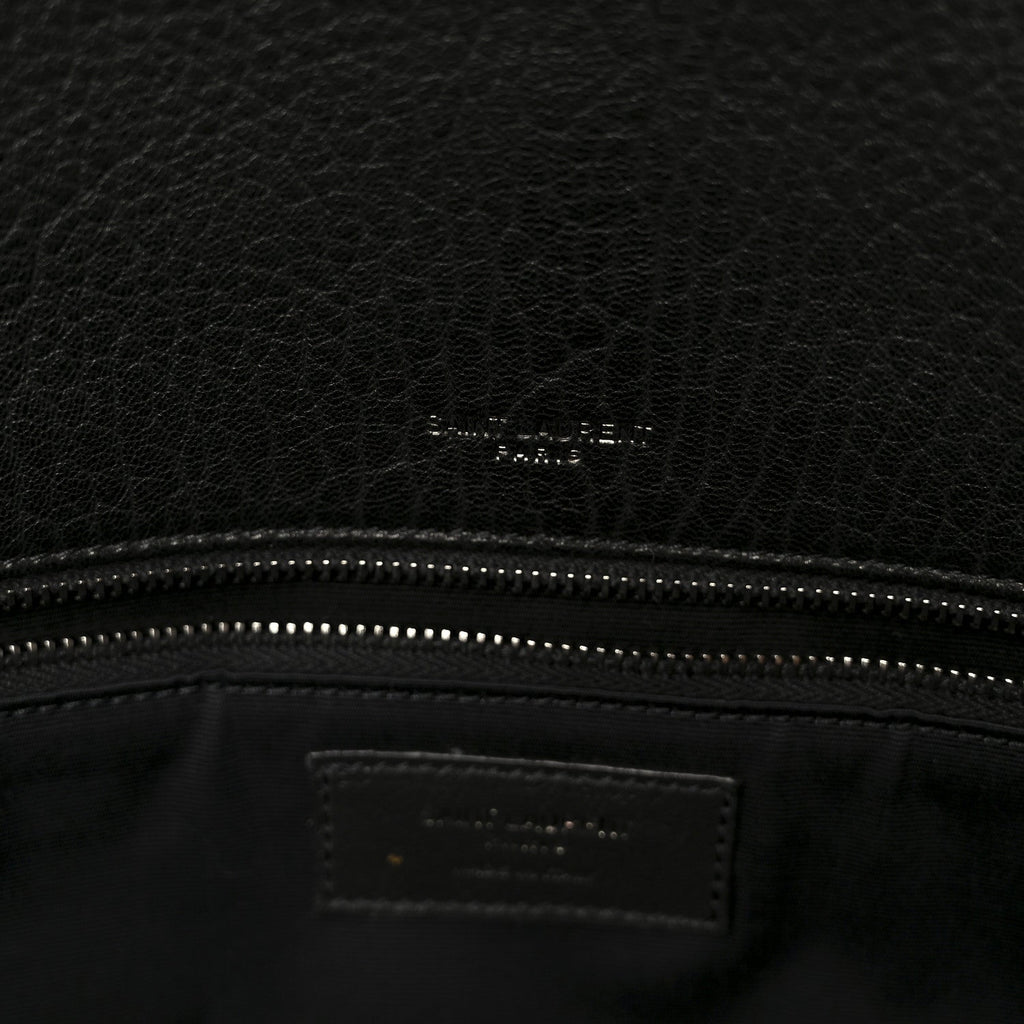 Grained Lambskin Monogram Large Niki Chain Satchel Black