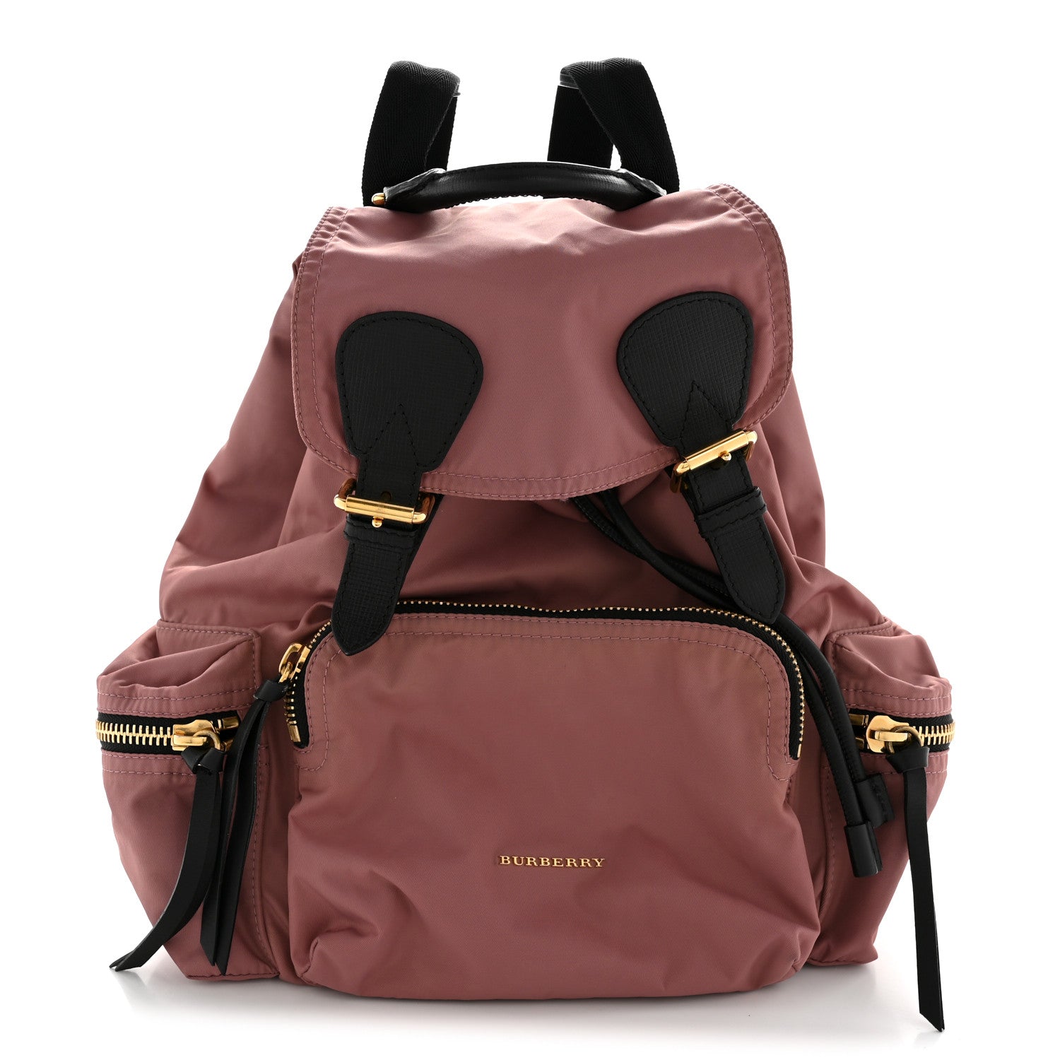 Nylon Medium Rucksack Backpack Mauve Pink