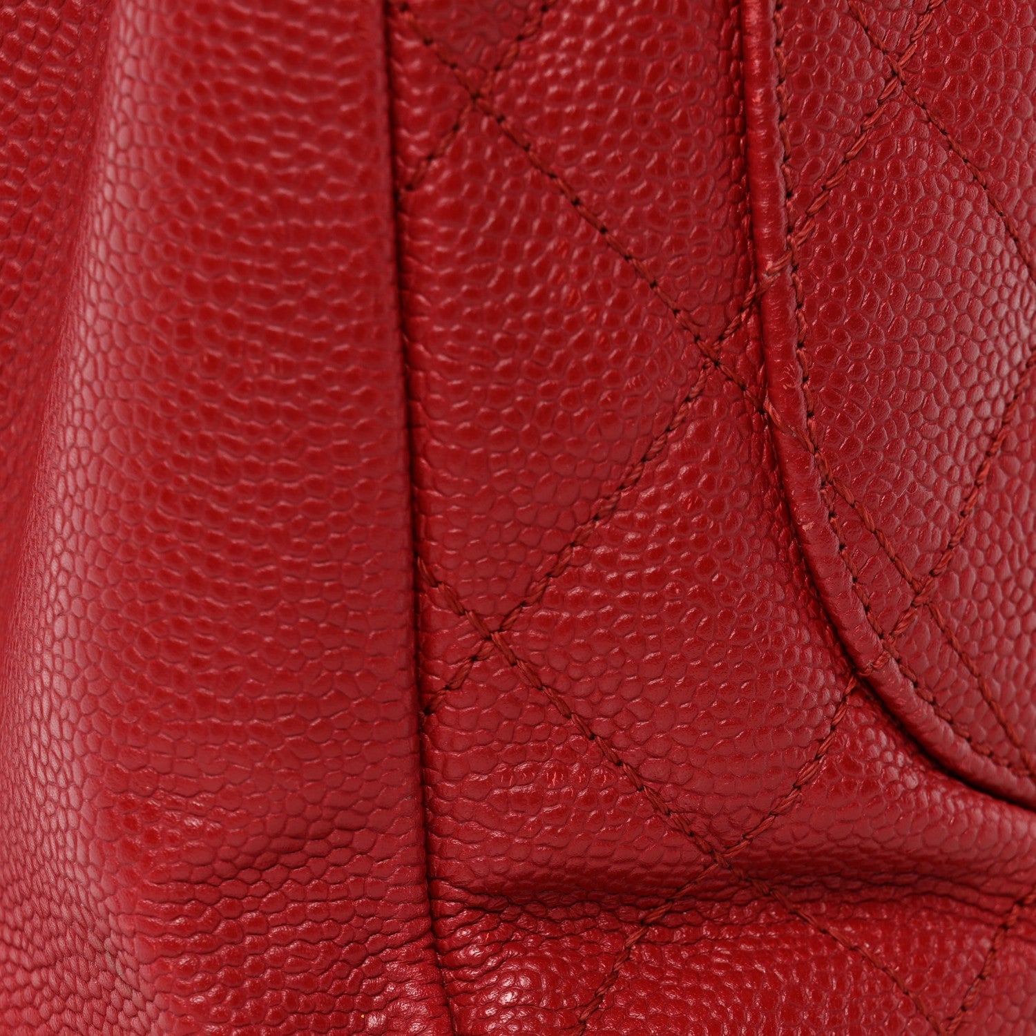 Caviar Quilted Grand Shopping Tote GST Red