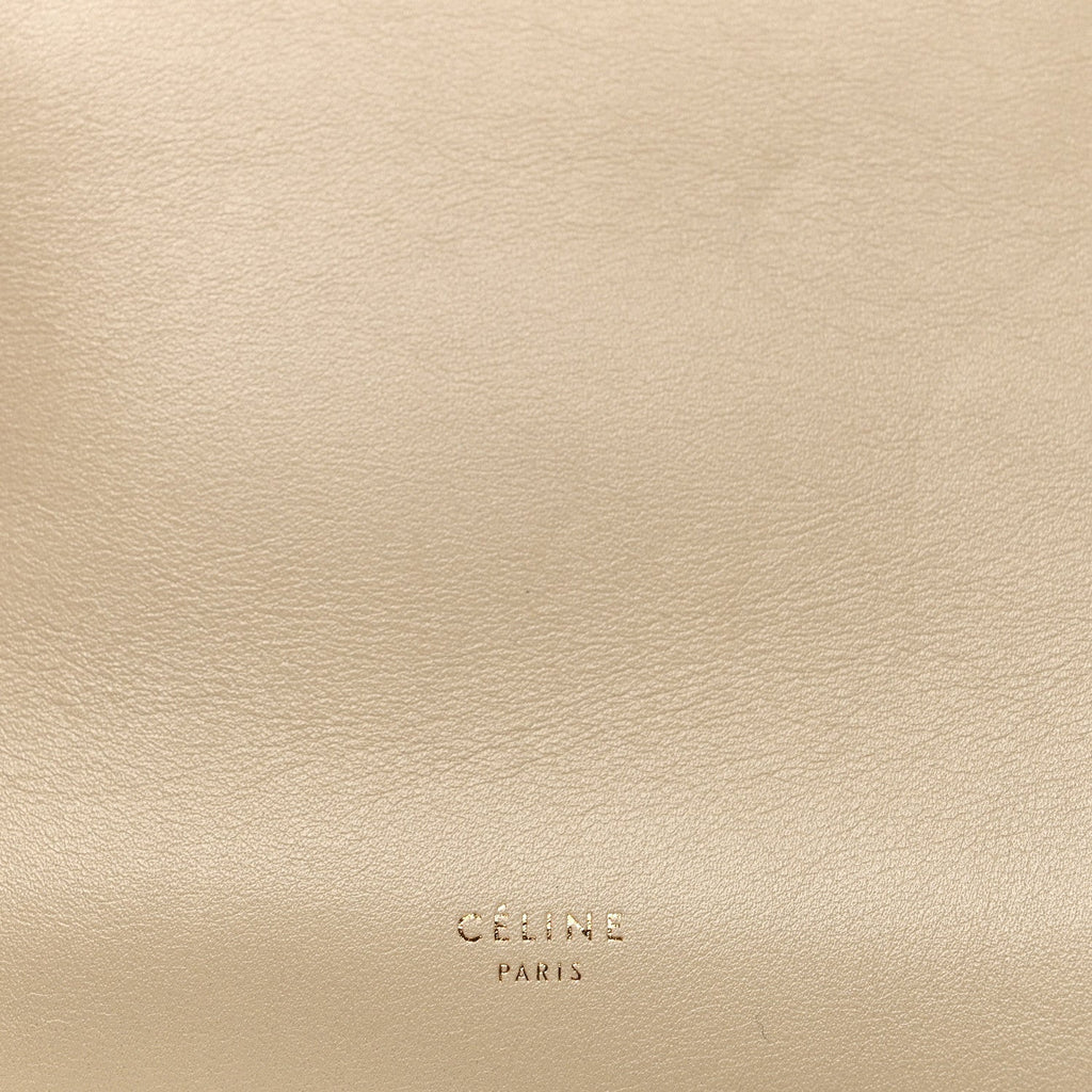 Smooth Calfskin Mini Clasp Bag Beige