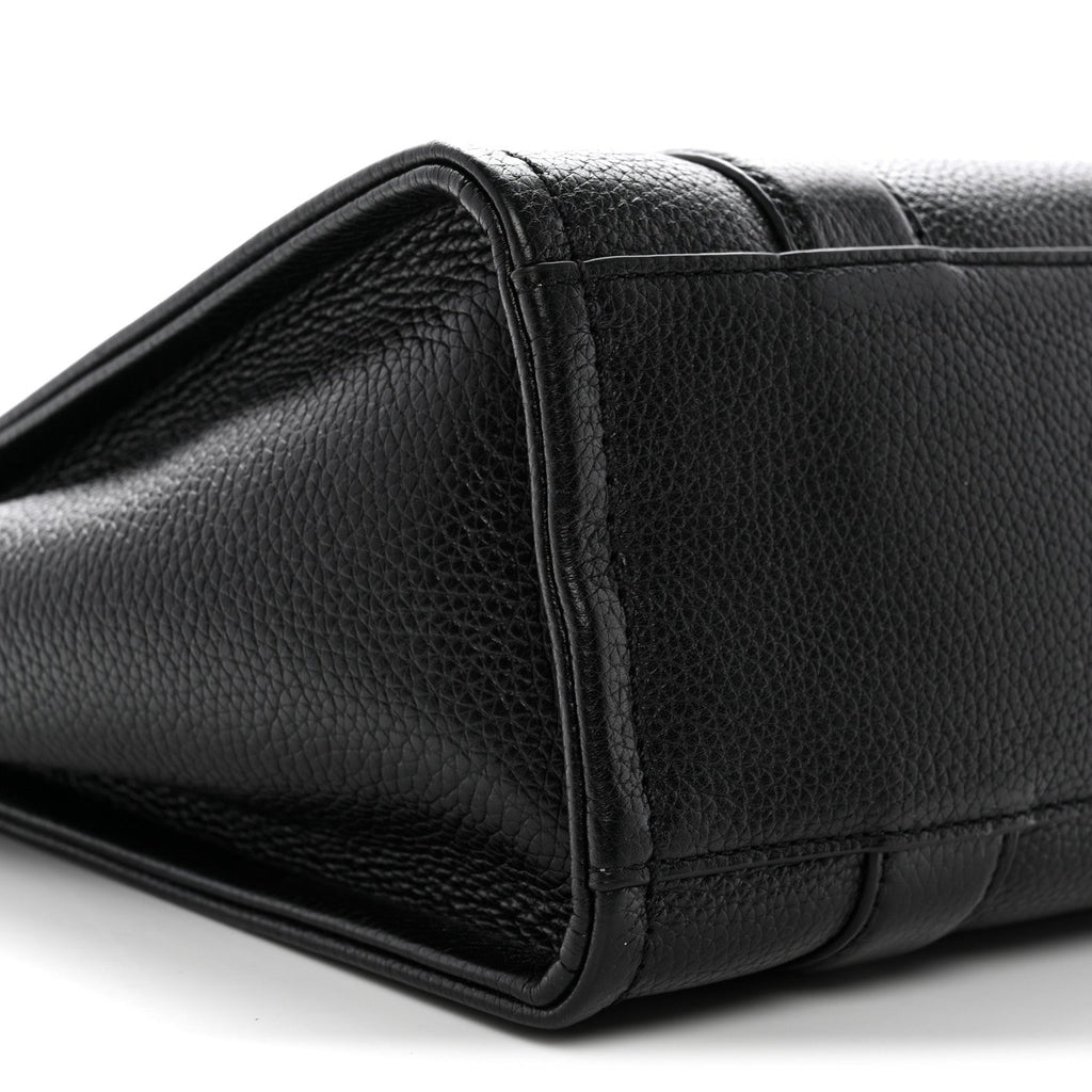 Grained Calfskin Small The Tote Bag Black